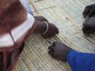 Fabrication des nattes, quartier Diamgueune de Dagana